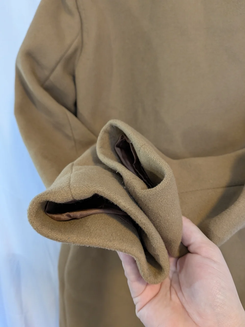 Babaton Aritzia Stedman Virgin Wool Coat - Camel - Size XS